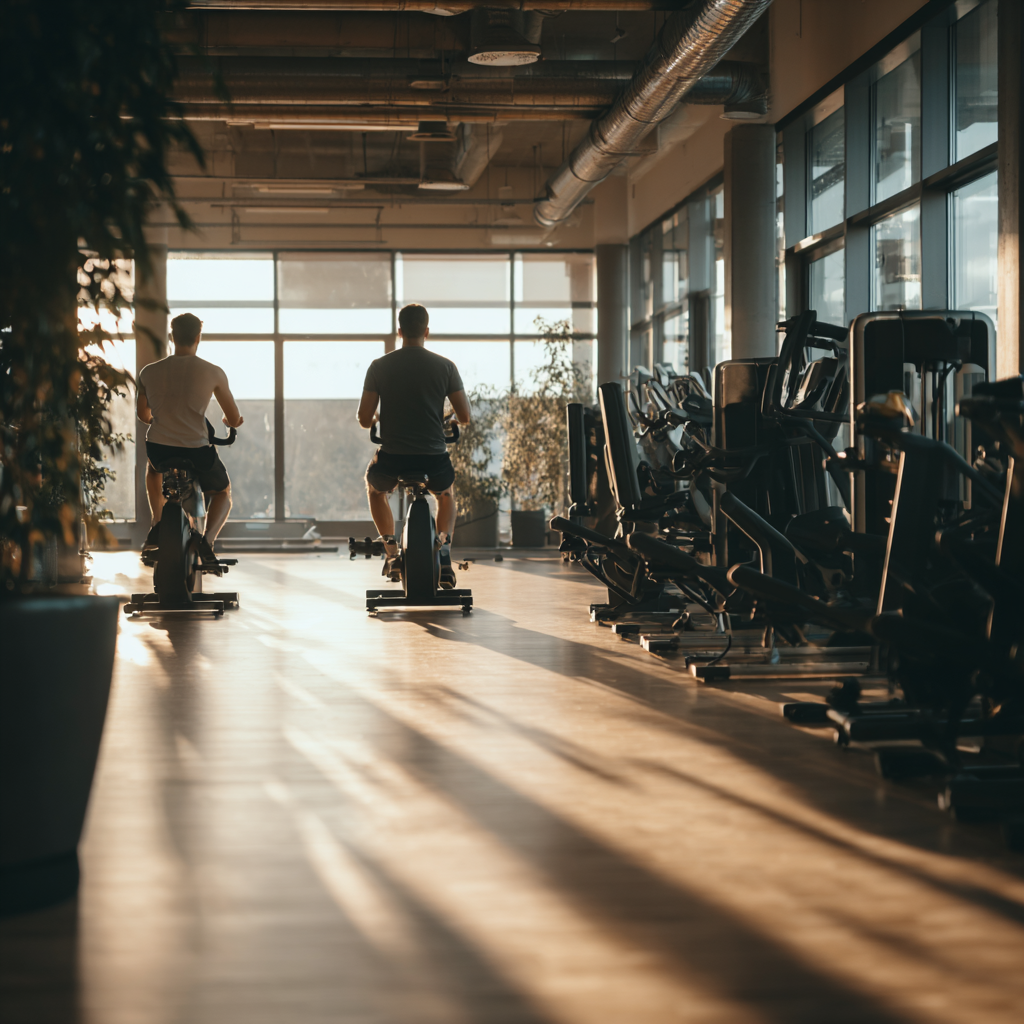 Osobní trenér konzultuje s klientem tréninkový plán